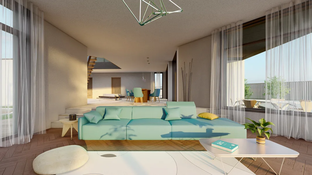 Proiect casa cu etaj, 3 dormitoare, living, baie și bucătărie
