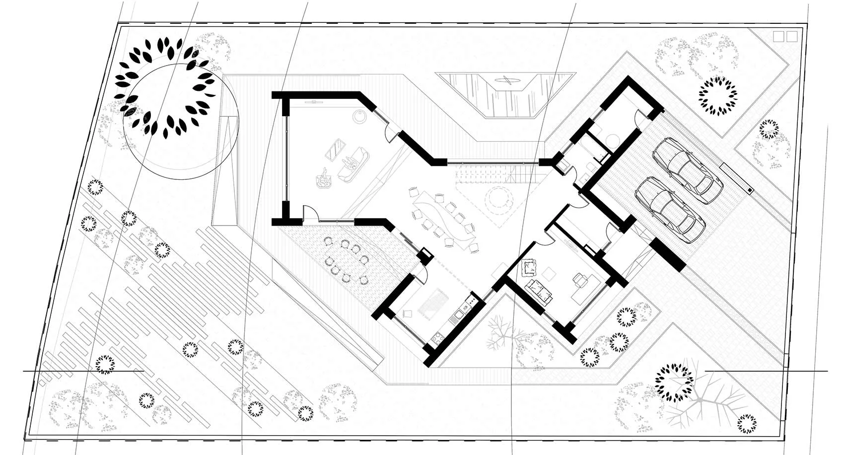 Proiect Casa cu Etaj si Terasa - Plan Parter